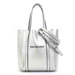 Balenciaga Everyday XXS crossbody shoulder bag silver leather